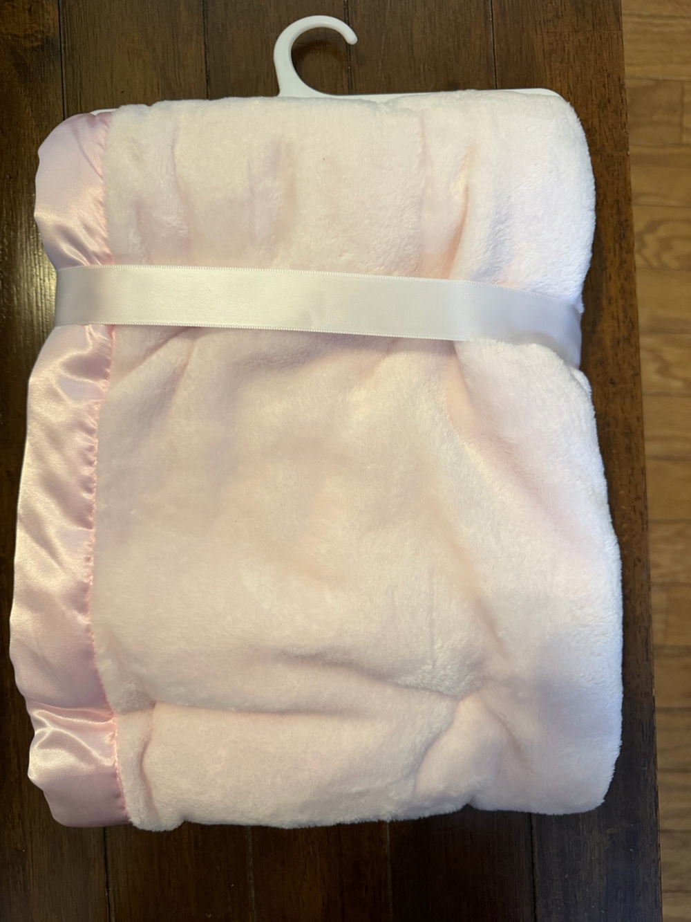 Thank Heaven for little Girls Pink Baby Blanket Clouds & Rainbow 30in x 40in - Picture 2 of 3